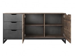 Laski 20 01 23 Arden salon komoda 160 front otwarte drzwi biale tlo